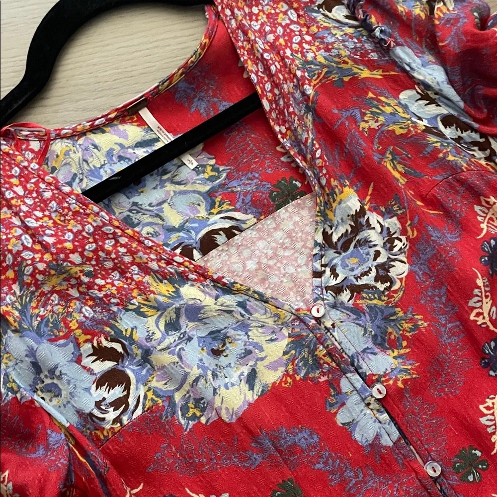 Floral free people Red Maxi Dress - Picture 2 of 5